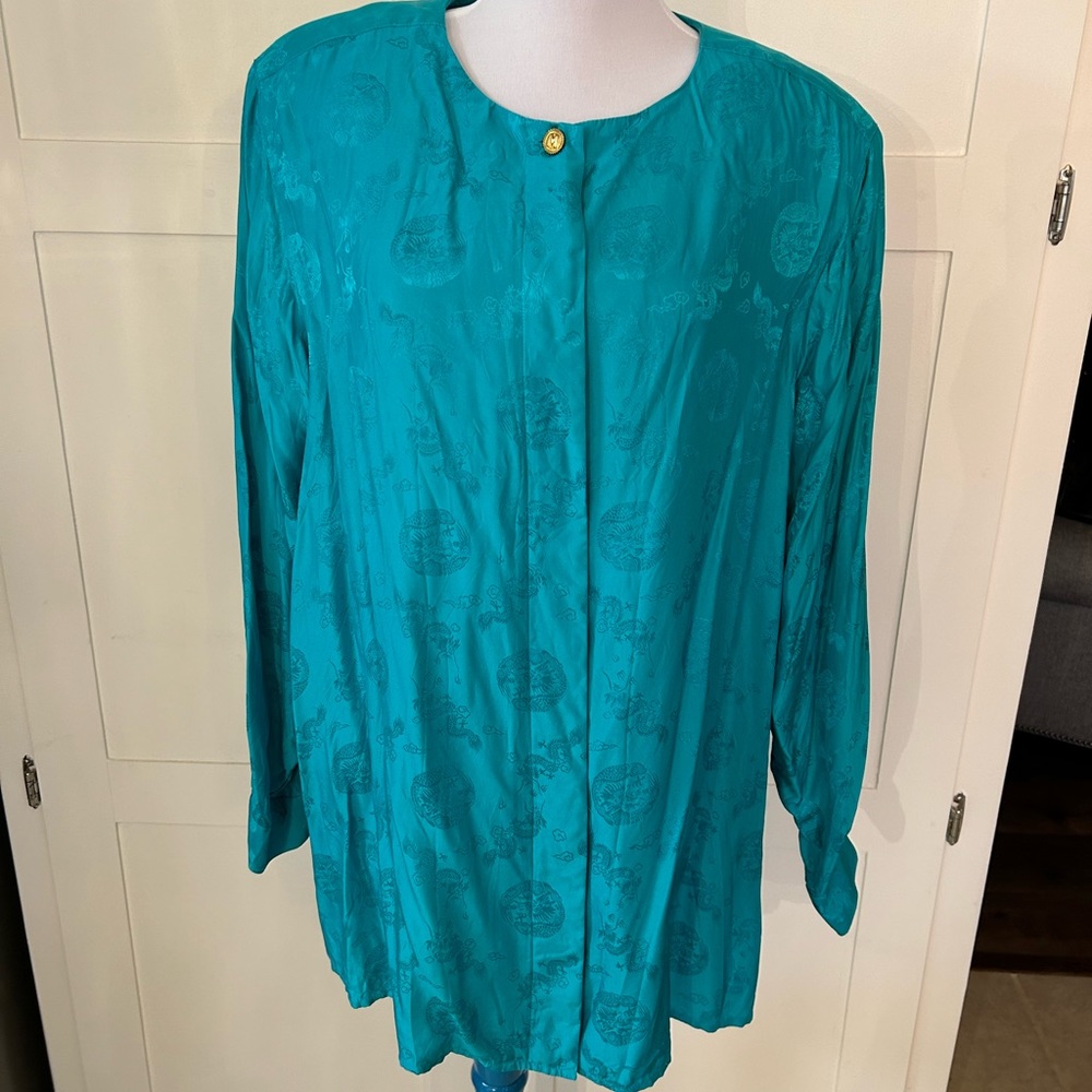 Bob Mackie Wearable Art - Vintage Silk Blouse - image 4